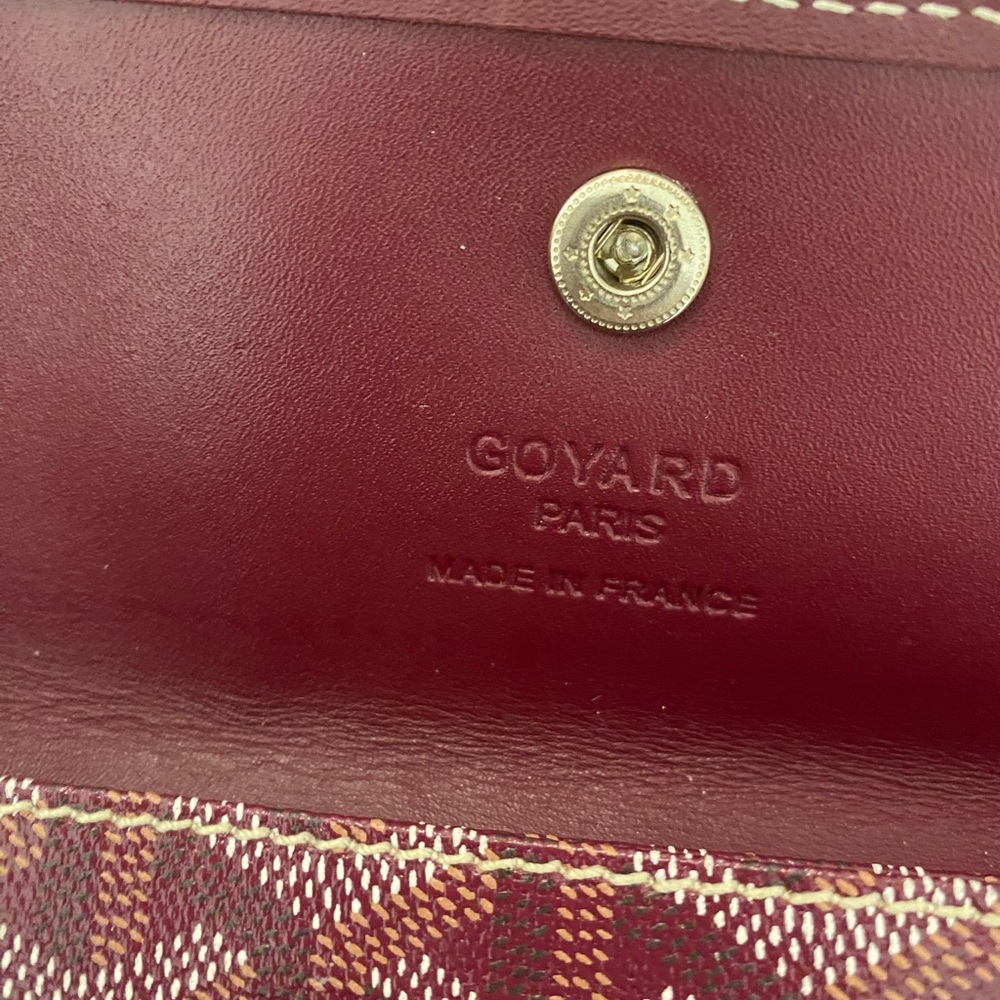 Goyardine Saint Louis Tote PM Bordeaux Personalized with Navy and White Stripe - Picture 14 of 15
